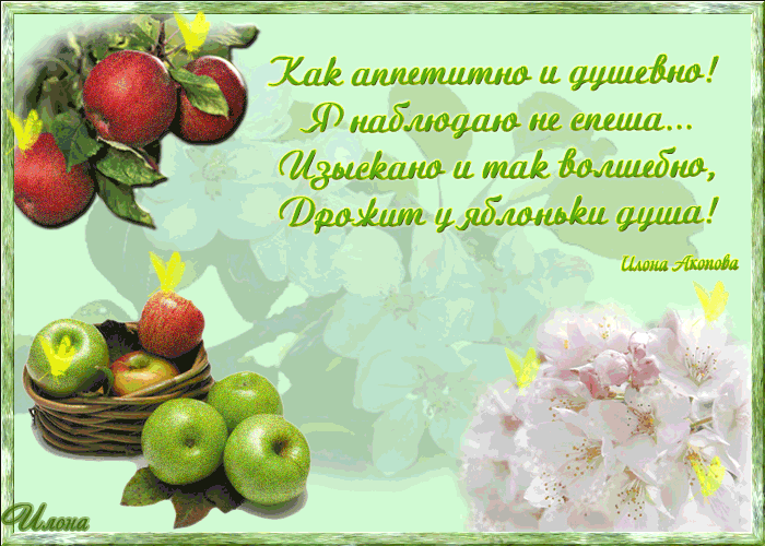 Яблочный спас народно христианский праздник , открытка гиф . Яблочный спас народно христианский праздник , картинка , открытка гиф с изображением карзины с красивыми , сочными яблоками , мерцающая открытка с яблочным спасом.
